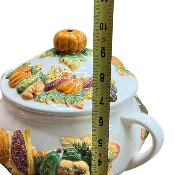 Vintage JC Penney Home Collection Soup Tureen Thanksgiving Fall Autumn - Picture 8 of 9